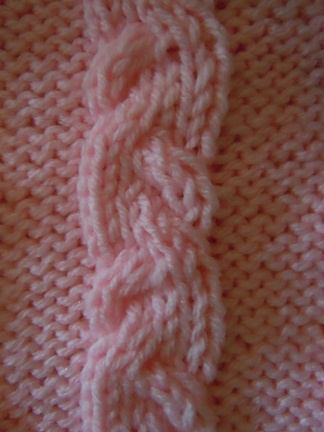 knitting pattern; garden path cable knitting stitch